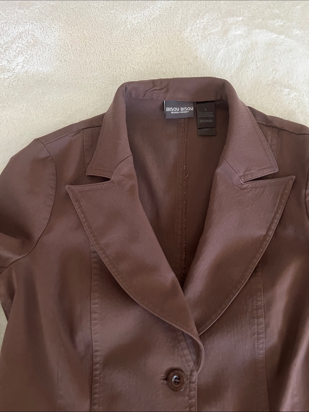 Bisou Bisou Brown Tailored Trench Coat - Picture 11 of 17